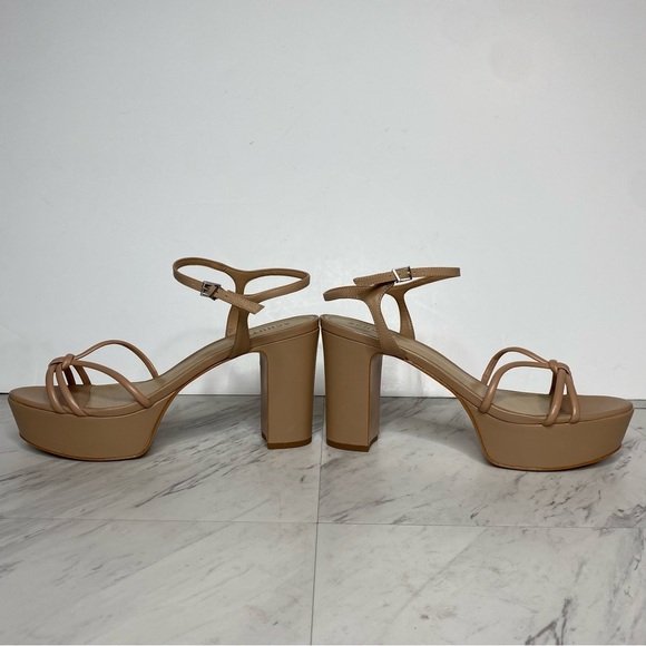 Schutz Kelsie Platform Tan Heeled Sandal 11B - Picture 7 of 14